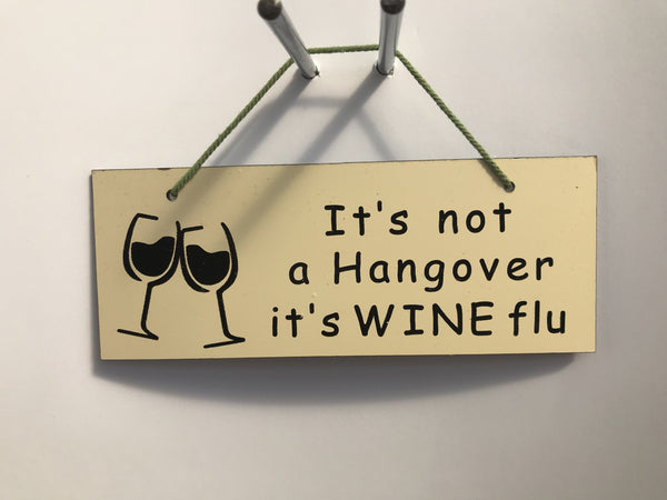 It's Not a Hangover, It's Wine Flu - Wine Bottle Insulator