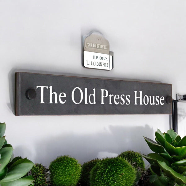 12"x2" Natural Slate House Sign Slate Sign www.HouseSign.co.uk 