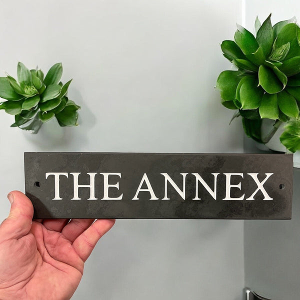 12"x3" Natural Slate House Sign Slate Sign www.HouseSign.co.uk 