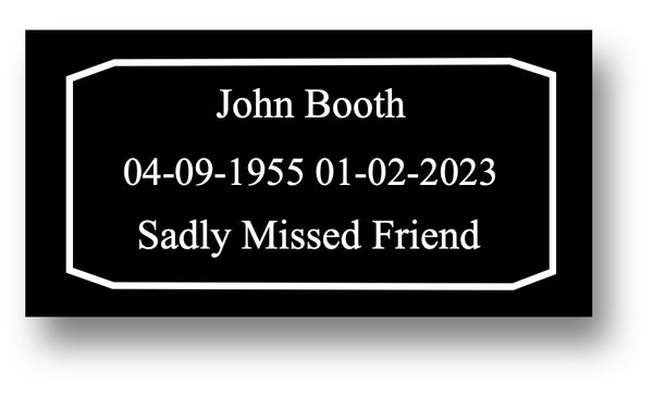 8"x4" = (20cm x 10cm) Natural Granite Memorial House Sign Granite House Signs www.HouseSign.co.uk 