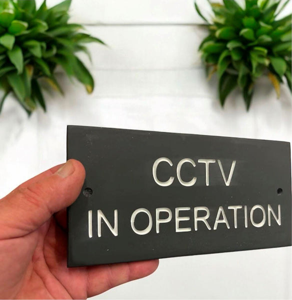 CCTV Sign 20cm x 10cm Gate Signs www.HouseSign.uk 