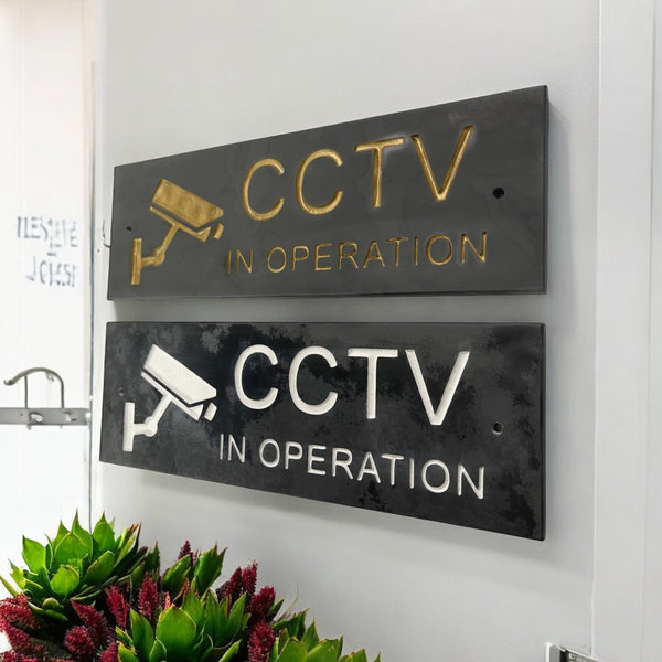 CCTV Sign Gate Signs www.HouseSign.uk 