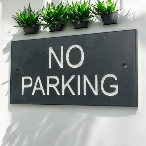 No Parking Sign 20cm x 10cm Gate Signs www.HouseSign.uk 