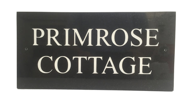 12"x6" = (30cm x 15cm) Natural Granite House Sign